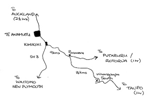 Novy-Zeland-lezeni-Wharepapa-South-mapa.